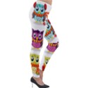 Cartoon-cute-owl-vector Lightweight Velour Leggings View4