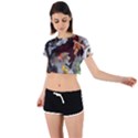 Halloween Tie Back Short Sleeve Crop Tee View1