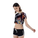 Halloween Tie Back Short Sleeve Crop Tee View2