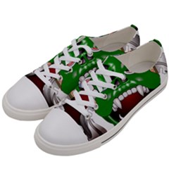 Monster-mask-alien-horror-devil Men s Low Top Canvas Sneakers