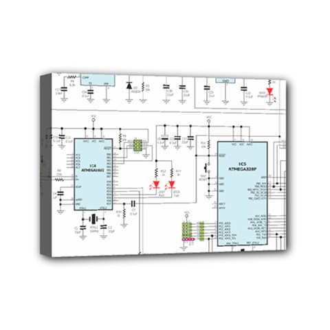 Circuits-electronics-atmel Mini Canvas 7  X 5  (stretched)