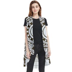 Barong-mask-art-bali Sleeveless Chiffon Waistcoat Shirt