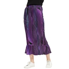 Feather Maxi Fishtail Chiffon Skirt