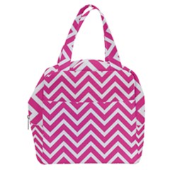 Chevrons - Pink Boxy Hand Bag by nate14shop