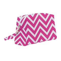 Chevrons - Pink Wristlet Pouch Bag (medium) by nate14shop