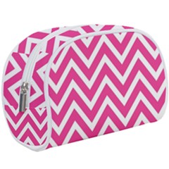 Chevrons - Pink Make Up Case (large) by nate14shop