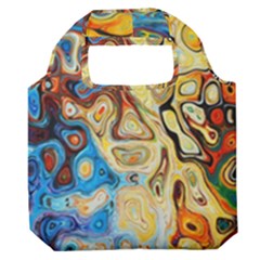 Colorful Structure Premium Foldable Grocery Recycle Bag by artworkshop