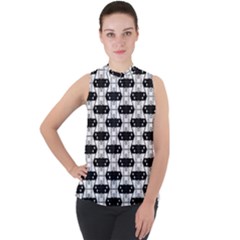 Hackers Town Void Mantis Hexagon Agender Rumpus Parable 2 Pride Flag Mock Neck Chiffon Sleeveless Top