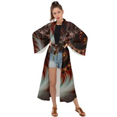 Digital-fractal-fractals-fantasy Maxi Kimono