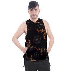 Abstract-animated-ornament-background-fractal-art- Men s Sleeveless Hoodie by Jancukart
