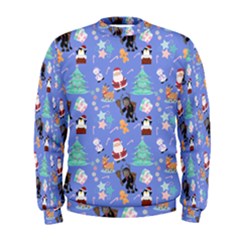 Blue Krampus Christmas Men s Sweatshirt by InPlainSightStyle