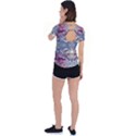 Abstract pouring Back Circle Cutout Sports Tee View2
