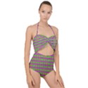 Alien Suit Scallop Top Cut Out Swimsuit View1