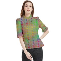 Sacred Message Frill Neck Blouse