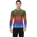 Fractaled Pixels Men s Long Sleeve Rash Guard View1