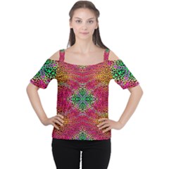 Cheetah Dreams Cutout Shoulder Tee
