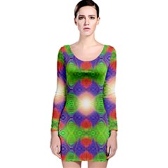 Helix Heaven Long Sleeve Velvet Bodycon Dress