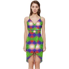 Helix Heaven Wrap Frill Dress