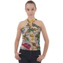 Flowers-b 003 Cross Neck Velour Top View1