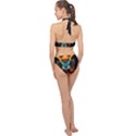 Duck-crazy-duck-abstract Halter Side Cut Swimsuit View2