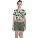 avocado pattern Crop Top and Shorts Co-Ord Set View1