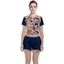 Terrazzo flooring art 3 Crop Top and Shorts Co-Ord Set View1