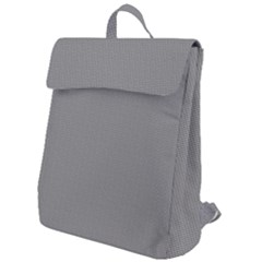 Small Soot Black And White Handpainted Houndstooth Check Watercolor Pattern Flap Top Backpack