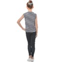 Soot Black and White Handpainted Houndstooth Check Watercolor Pattern Kids  Mesh Tank Top View2