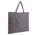 Small Black and White Watercolor Checkerboard Chess Zipper Large Tote Bag View2