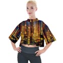 Skyline-light-rays-gloss-upgrade Mock Neck Tee View1