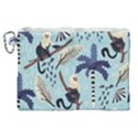 Tropical-leaves-seamless-pattern-with-monkey Canvas Cosmetic Bag (XL) View1