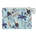 Tropical-leaves-seamless-pattern-with-monkey Canvas Cosmetic Bag (XL) View2