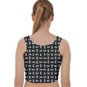 Fantasy Ethnic Caricature Motif Pattern Velvet Racer Back Crop Top View2