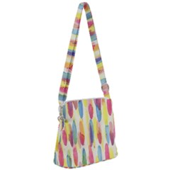 Watercolour-texture Zipper Messenger Bag by nate14shop