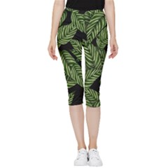  Leaves  Inside Out Lightweight Velour Capri Leggings 