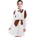 Chocolate Long Sleeve Chiffon Shirt Dress View1