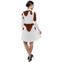 Chocolate Long Sleeve Chiffon Shirt Dress View2