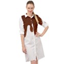 Chocolate Long Sleeve Mini Shirt Dress View1