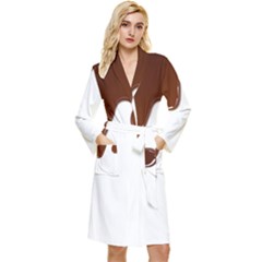 Chocolate Long Sleeve Velour Robe