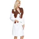 Chocolate Long Sleeve Velour Robe View3