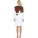 Chocolate Long Sleeve Velour Robe View4