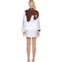Chocolate Long Sleeve Satin Robe View2