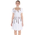 Illustration-chocolate-dropping-chocolate-background-vector Short Sleeve Bardot Dress View1