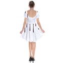Illustration-chocolate-dropping-chocolate-background-vector Short Sleeve Bardot Dress View2