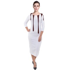 Illustration-chocolate-dropping-chocolate-background-vector Quarter Sleeve Midi Velour Bodycon Dress