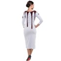 Illustration-chocolate-dropping-chocolate-background-vector Quarter Sleeve Midi Velour Bodycon Dress View2