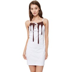 Illustration-chocolate-dropping-chocolate-background-vector Summer Tie Front Dress