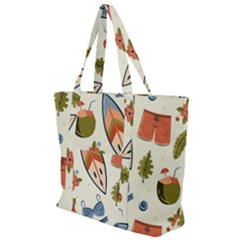 Seamless Pattern Zip Up Canvas Bag by nate14shop