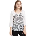 IM Fourth Dimension Black White 9 Chiffon Quarter Sleeve Blouse View1