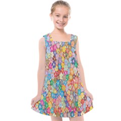Floral-flower Kids  Cross Back Dress
